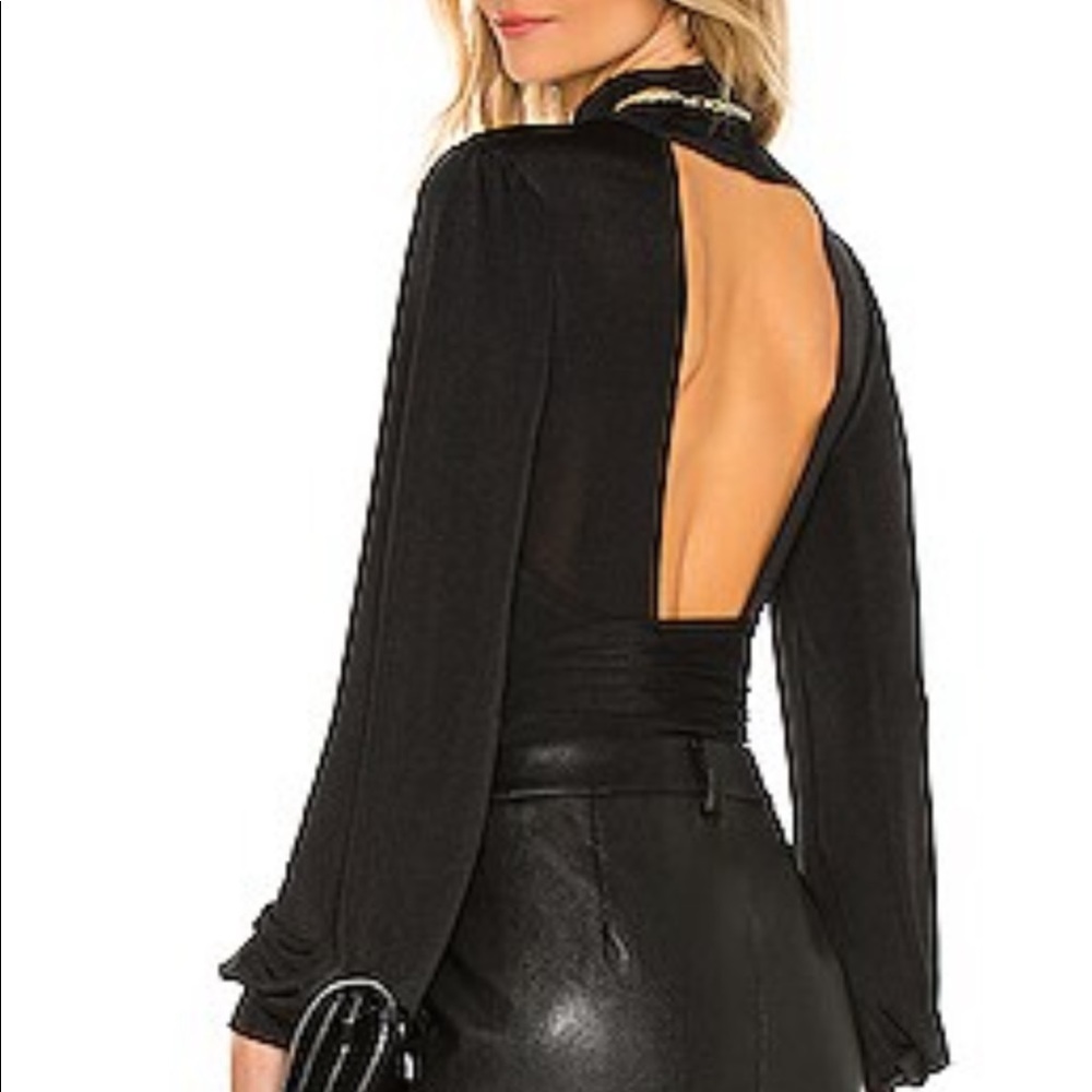 X REVOLVE Bring It Back Bodysuit in Black
